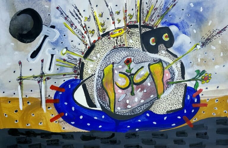 In the head